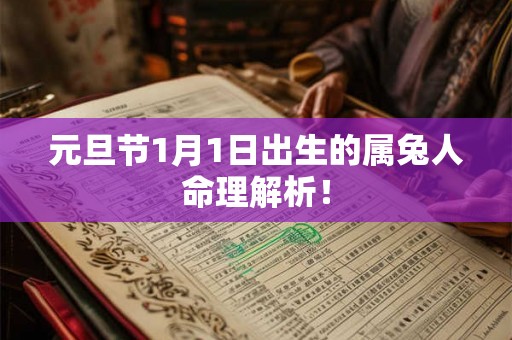元旦节1月1日出生的属兔人命理解析! 元旦节1月1日出生的属兔人命理解析!