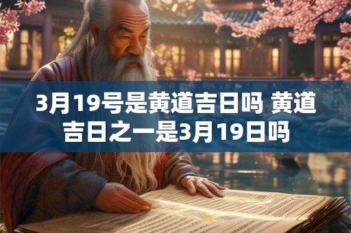 3月19号是黄道吉日吗 黄道吉日之一是3月19日吗