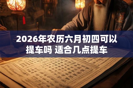2026年农历六月初四可以提车吗 适合几点提车