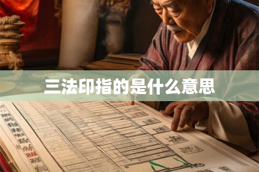 三法印指的是什么意思 三法印指的是什么意思