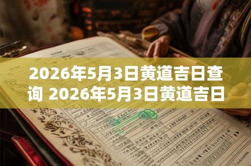 2026年5月3日黄道吉日查询 2026年5月3日黄道吉日是哪天
