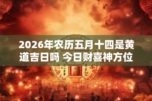 2026年农历五月十四是黄道吉日吗 今日财喜神方位