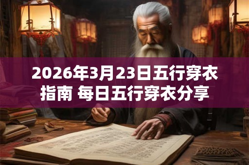2026年3月23日五行穿衣指南 每日五行穿衣分享
