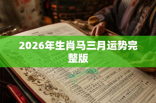2026年生肖马三月运势完整版 2026年生肖马三月运势完整版