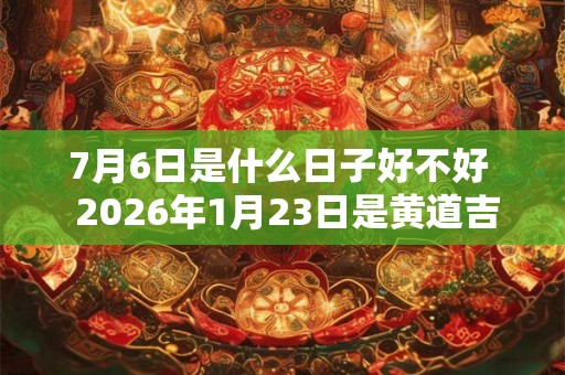 7月6日是什么日子好不好  2026年1月23日是黄道吉日吗