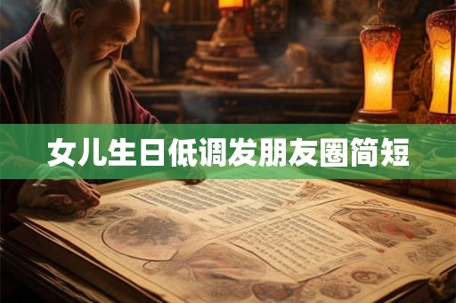 女儿生日低调发朋友圈简短