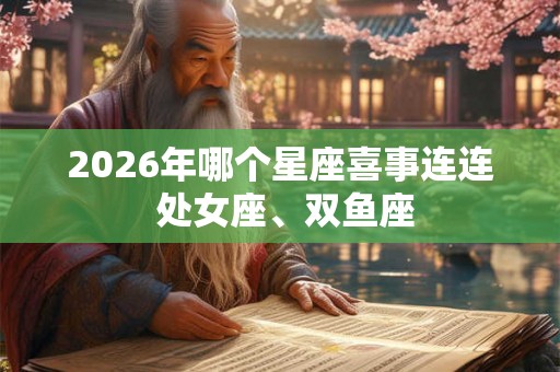 2026年哪个星座喜事连连 处女座、双鱼座