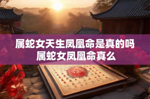 属蛇女天生凤凰命是真的吗 属蛇女凤凰命真么