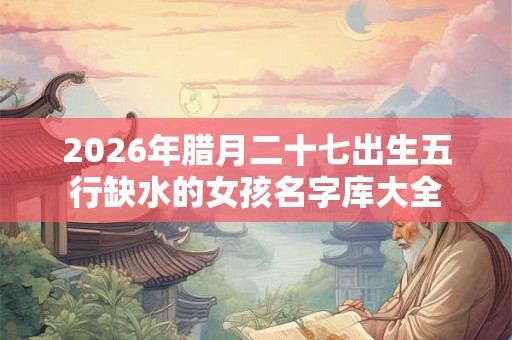 2026年腊月二十七出生五行缺水的女孩名字库大全