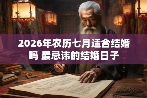 2026年农历七月适合结婚吗 最忌讳的结婚日子