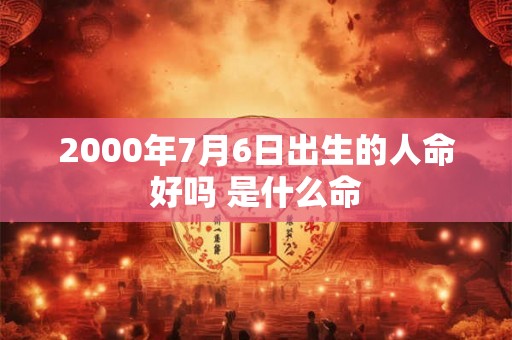 2000年7月6日出生的人命好吗 是什么命