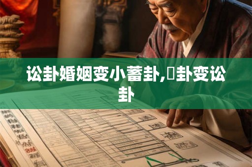讼卦婚姻变小蓄卦,姤卦变讼卦