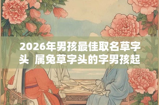 2026年男孩最佳取名草字头 属兔草字头的字男孩起名字 2026年男孩最佳取名草字头 属兔草字头的字男孩起名字