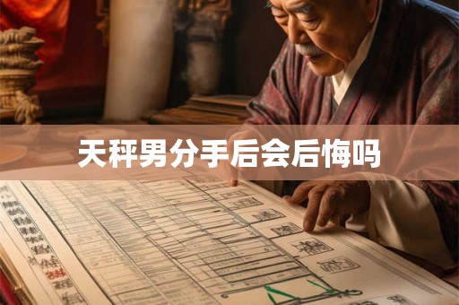 天秤男分手后会后悔吗
