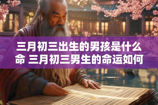 三月初三出生的男孩是什么命 三月初三男生的命运如何