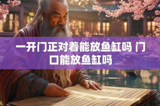 一开门正对着能放鱼缸吗 门口能放鱼缸吗