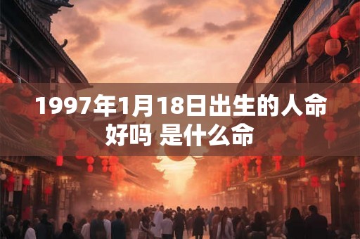 1997年1月18日出生的人命好吗 是什么命