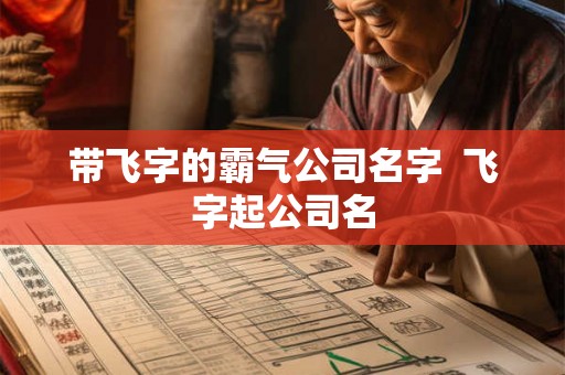 带飞字的霸气公司名字  飞字起公司名