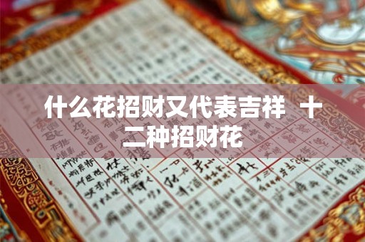 什么花招财又代表吉祥  十二种招财花