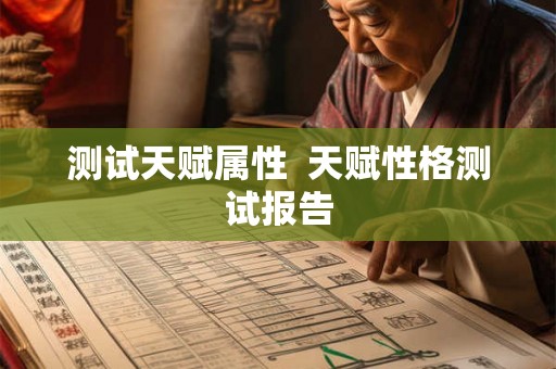 测试天赋属性  天赋性格测试报告