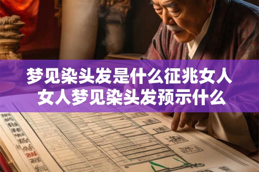 梦见染头发是什么征兆女人 女人梦见染头发预示什么