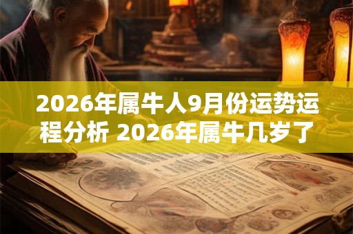 2026年属牛人9月份运势运程分析 2026年属牛几岁了