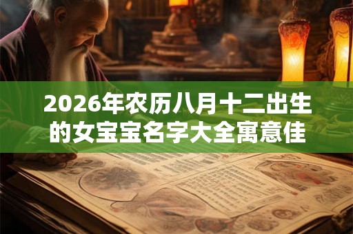 2026年农历八月十二出生的女宝宝名字大全寓意佳 2026年农历八月十二出生的女宝宝名字大全寓意佳