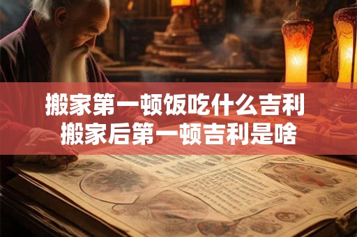 搬家第一顿饭吃什么吉利 搬家后第一顿吉利是啥