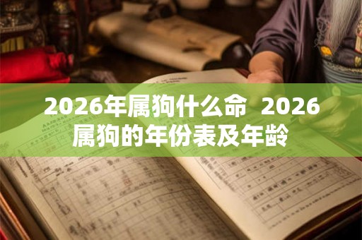 2026年属狗什么命  2026属狗的年份表及年龄