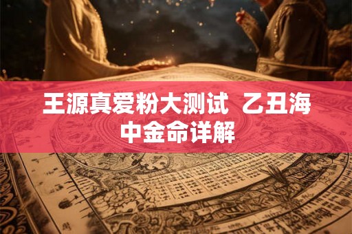 王源真爱粉大测试  乙丑海中金命详解