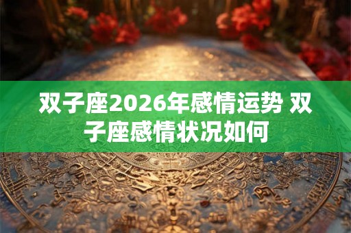 双子座2026年感情运势 双子座感情状况如何 双子座2026年感情运势 双子座感情状况如何