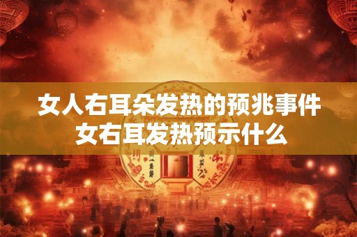 女人右耳朵发热的预兆事件 女右耳发热预示什么