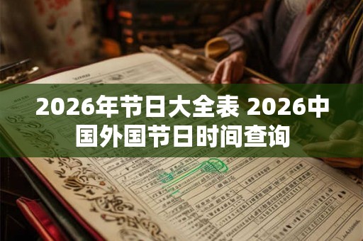 2026年节日大全表 2026中国外国节日时间查询