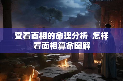 查看面相的命理分析  怎样看面相算命图解