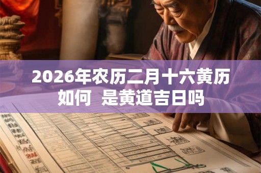 2026年农历二月十六黄历如何  是黄道吉日吗