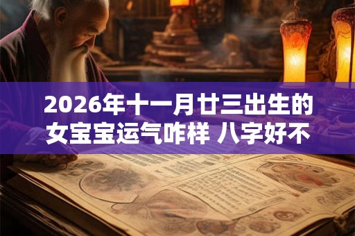 2026年十一月廿三出生的女宝宝运气咋样 八字好不好 2026年十一月廿三出生的女宝宝运气咋样 八字好不好