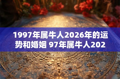 1997年属牛人2026年的运势和婚姻 97年属牛人2026年综合运势如何 1997年属牛人2026年的运势和婚姻 97年属牛人2026年综合运势如何