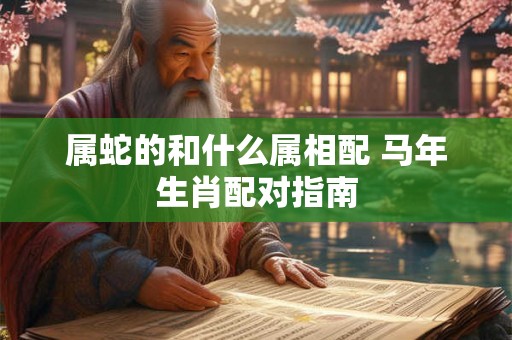 属蛇的和什么属相配 马年生肖配对指南 属蛇的和什么属相配 马年生肖配对指南