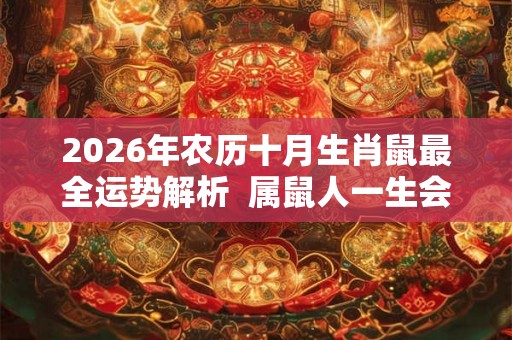 2026年农历十月生肖鼠最全运势解析  属鼠人一生会结几次婚