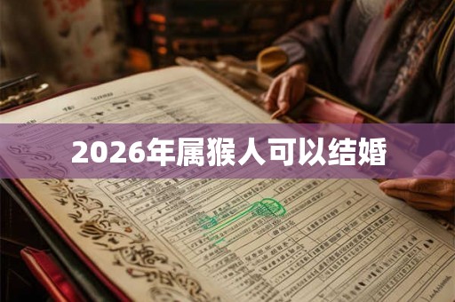 2026年属猴人可以结婚 2026年属猴人可以结婚