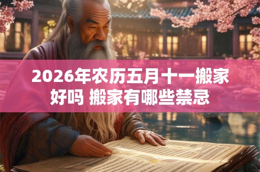 2026年农历五月十一搬家好吗 搬家有哪些禁忌