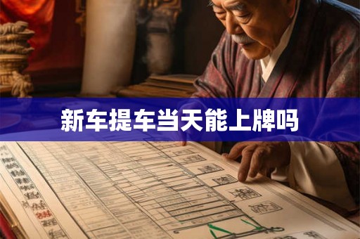 新车提车当天能上牌吗 新车提车当天能上牌吗