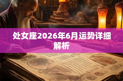 处女座2026年6月运势详细解析