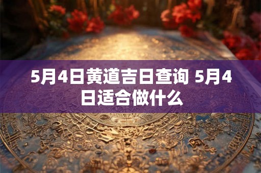 5月4日黄道吉日查询 5月4日适合做什么