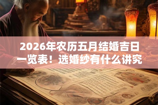 2026年农历五月结婚吉日一览表！选婚纱有什么讲究