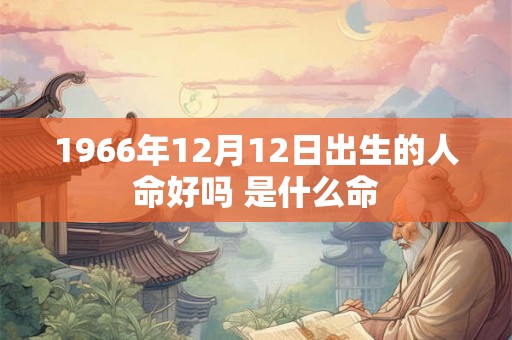 1966年12月12日出生的人命好吗 是什么命