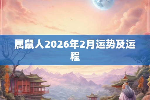 属鼠人2026年2月运势及运程