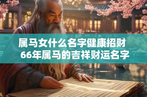 属马女什么名字健康招财  66年属马的吉祥财运名字