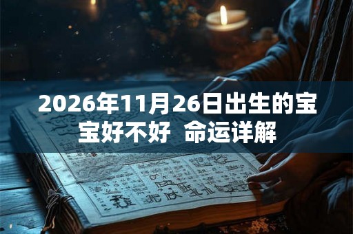 2026年11月26日出生的宝宝好不好  命运详解