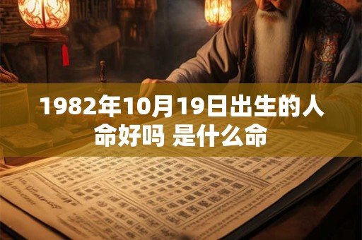 1982年10月19日出生的人命好吗 是什么命 1982年10月19日出生的人命好吗 是什么命